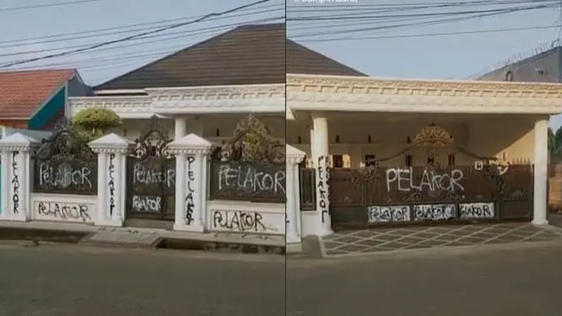 Viral Rumah Mewah di Palembang Dicoret Tulisan Pelakor Ini Jadi Sorotan