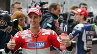 TERCEPAT - Andrea Dovizioso menjadi yang tercepat di latihan bebas pertama GP Italia. (REUTERS/Stephane Mahe)
