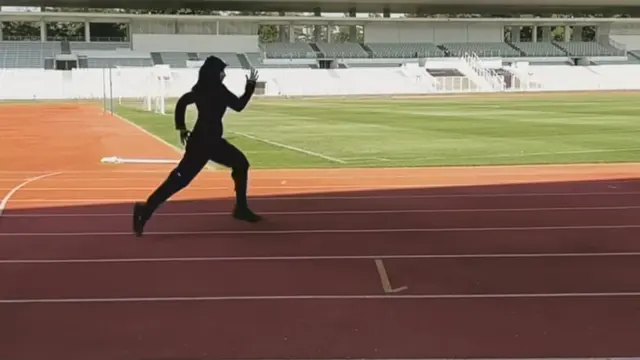 Potret Natasha Rizky Latihan Lari