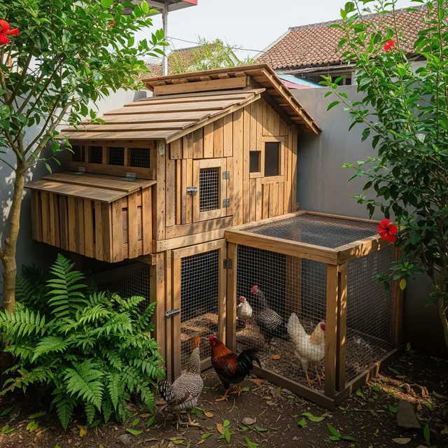 9 Ide Kandang Ayam Estetik dari Kayu Bekas yang Tetap Kokoh dan Murah