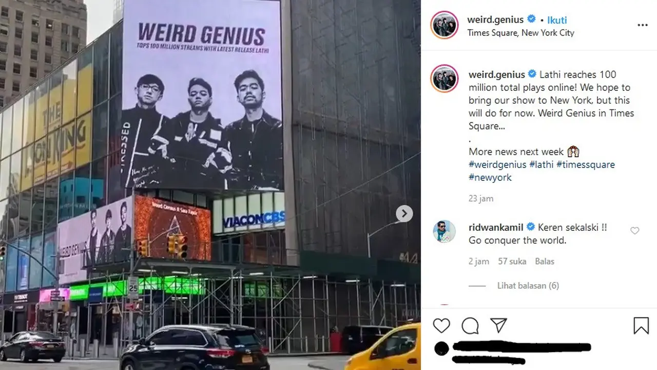 weird genius di Times Square