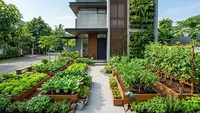 12 Ide Kebun Sayur untuk Rumah yang Tidak Memiliki Pagar, Tetap Rapi dan Produktif