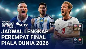 Jadwal Lengkap dan Bagan Terbaru Perempat Final Piala Dunia 2026, Messi vs Mbappe di Final?