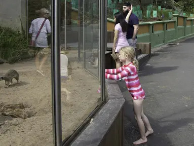 Sejumlah orang mengunjungi Kebun Binatang Taronga di tengah pandemi COVID-19, Sydney, Australia, 3 September 2020. Beberapa kebun binatang dan taman margasatwa di Sydney sudah kembali dibuka untuk umum. (Xinhua/Hu Jingchen)