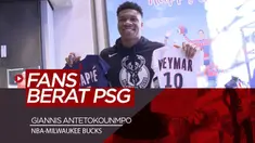 Berita Video Bahagianya Bintang NBA Giannis Antetokounmpo Saat Berkunjung ke Markas PSG