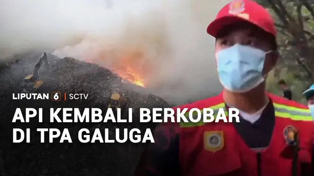 Api kembali Berkobar di TPA Galuga