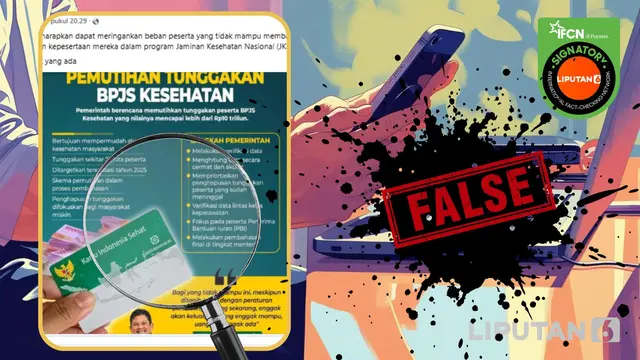 Tangkapan layar  klaim link pendaftaran program JKN untuk masyarakat yang tidak mampu membayar tunggakan BPJS Kesehatan