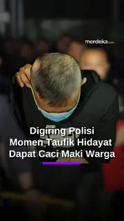 Momen Taufik Hidayat Penganiaya Digiring Polisi, Warga Geram Luapkan Caci Maki