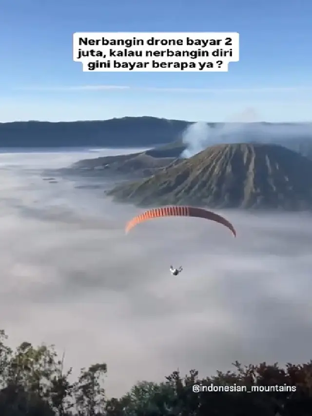 Video Paralayang di Bromo Viral, Balai Taman Nasional Usut Pelakunya