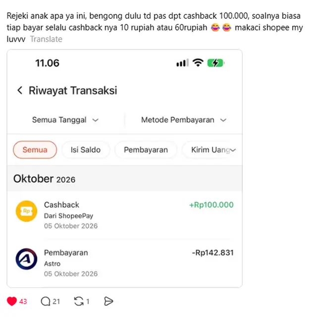 Netizen Heboh dengan Cashback QRIS Rp100 Ribu, Begini Cara Klaim Promonya