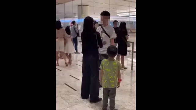 Perempuan Pergoki Suami yang Diduga Selingkuh di Bandara Changi