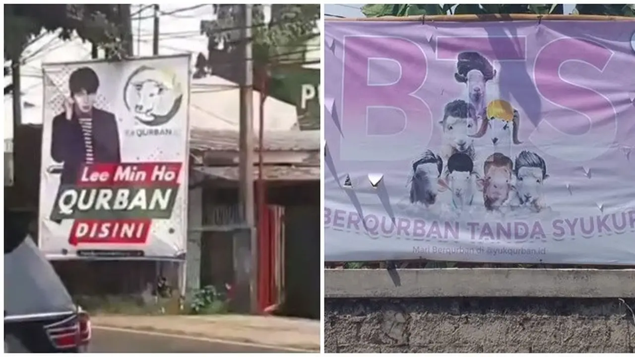 5 Potret Kocak Spanduk Iduladha Ini Kreatif Banget, Bikin Geleng Kepala
