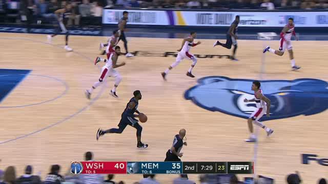 Berita video game recap NBA 2017-2018 antara Washington Wizards melawan Memphis Grizzlies dengan skor 102-100.