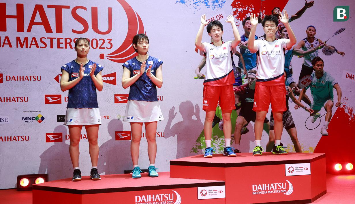 Gelar Indonesia Masters 2023 menjadi gelar pertama bagi Liu Sheng Shu/Zhang Shu Xian yang baru saja dipasangkan menjelang Indonesia Masters 2023. Sebelumnya Zhang Shu Xian sempat dipasangkan bersama Zheng Yu selama tahun 2022 hingga awal 2023 dan berhasil meraih satu gelar pada Australia Open 2022 dan runner-up All England 2022. (Bola.com/M Iqbal Ichsan)