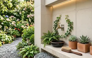 8 Inspirasi Menyembunyikan Instalasi Air dengan Tanaman Tanpa Perlu Renovasi Besar, Paling Efektif
