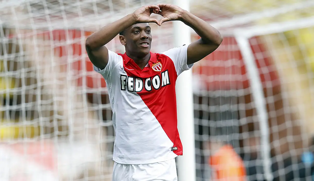 Anthony Martial diboyong oleh MU dari Monaco dengan harga mahal yang mencapai 50 juta poundsterling. (AFP/Valery Hache)
