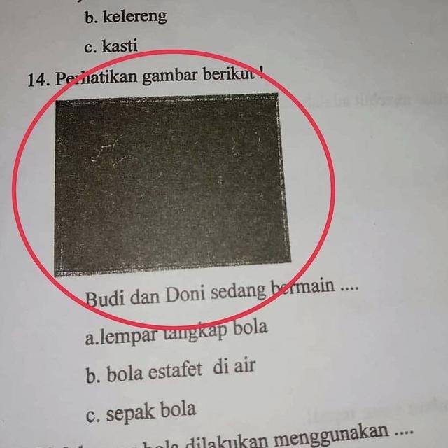 6 Soal Ujian Bergambar Nyeleneh Ini Tidak Jelas, Bikin Siswa Jadi Bingung