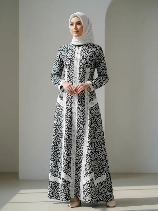 9 Model Gamis Batik Brokat Gaya Elegan Simpel ala 2026