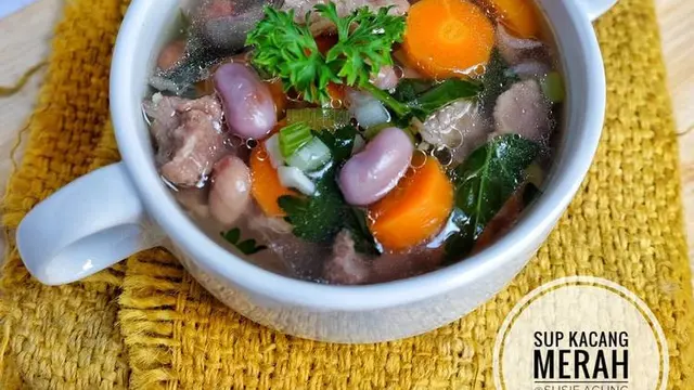 ilustrasi resep sup kacang merah/cookpad