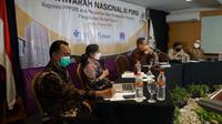 Diskusi “Reposisi PPPSRS Atas Perubahan dan Penyesuaian Regulasi Pengelolaan Rusun” yang merupakan rangkain acara Musyawarah Nasional III P3RSI, Kamis (27/1/2022).