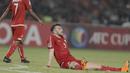 Striker Persija Jakarta, Marko Simic, tampak kecewa usai disingkirkan Home United pada laga Piala AFC di SUGBK, Jakarta, Selasa (15/5/2018). Persija takluk 1-3 dari Home United. (Bola.com/M Iqbal Ichsan)