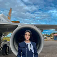 7 Potret Serda Adhini yang Jadi Pramugari Pesawat Kepresidenan, Banjir Pujian (Sumber: Instagram/aullrdhi)