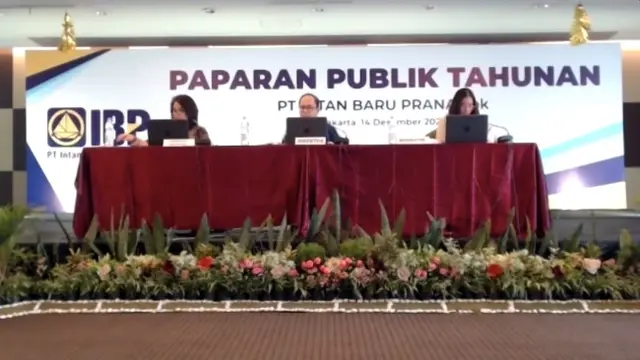 Paparan publik PT Intan baru Prana Tbk (IBFN), Rabu (14/12/2022) (Foto: tangkapan layar/Pipit I.R)