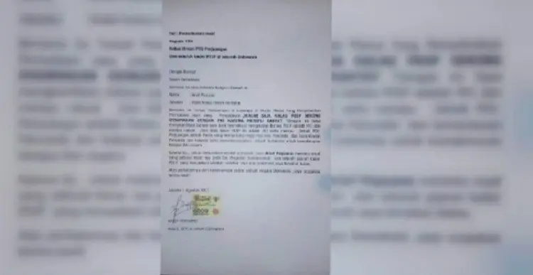 Surat permintaan maaf Wakil Ketua Partai Gerindra ke PDIP. (Istimewa)