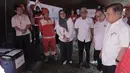JK juga mengimbau agar bantuan tidak hanya fokus pada tahap tanggap darurat, tetapi juga memperhatikan kebutuhan pascabencana. Tampak dalam foto, Ketua Palang Merah Indonesia (PMI), Jusuf Kalla saat meninjau gudang logistik PMI di Pangkalan Udara (Lanud) Halim Perdanakusuma, Jakarta, Senin (1/12/2025). (ADE/Staff Media JK)