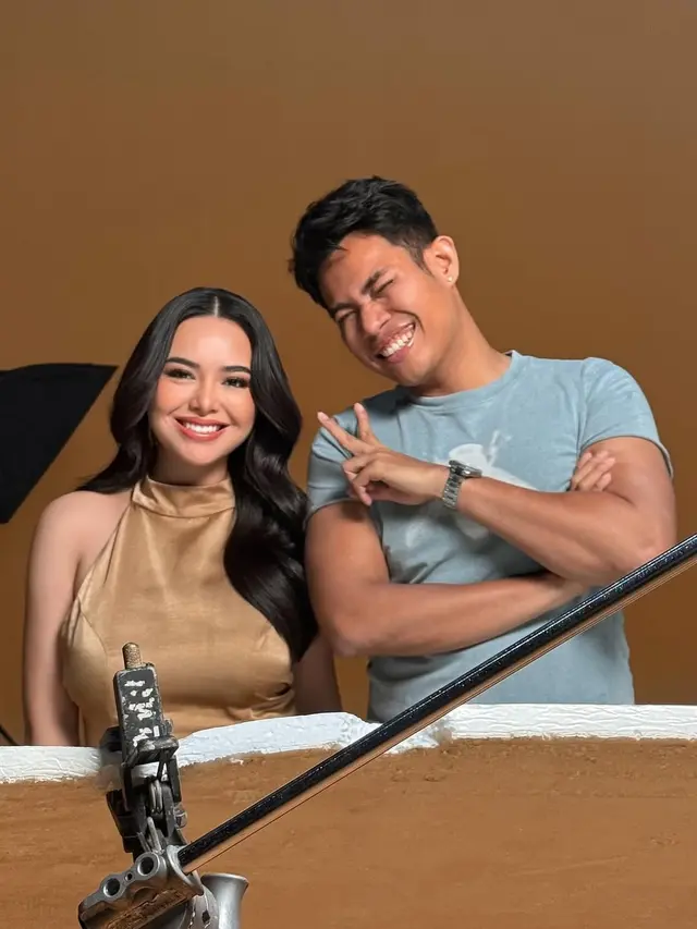 Masih Aktif Kerja, Amanda Manopo Pancarkan Aura Bumil Cantik dengan Full Makeup Saat Shooting Iklan