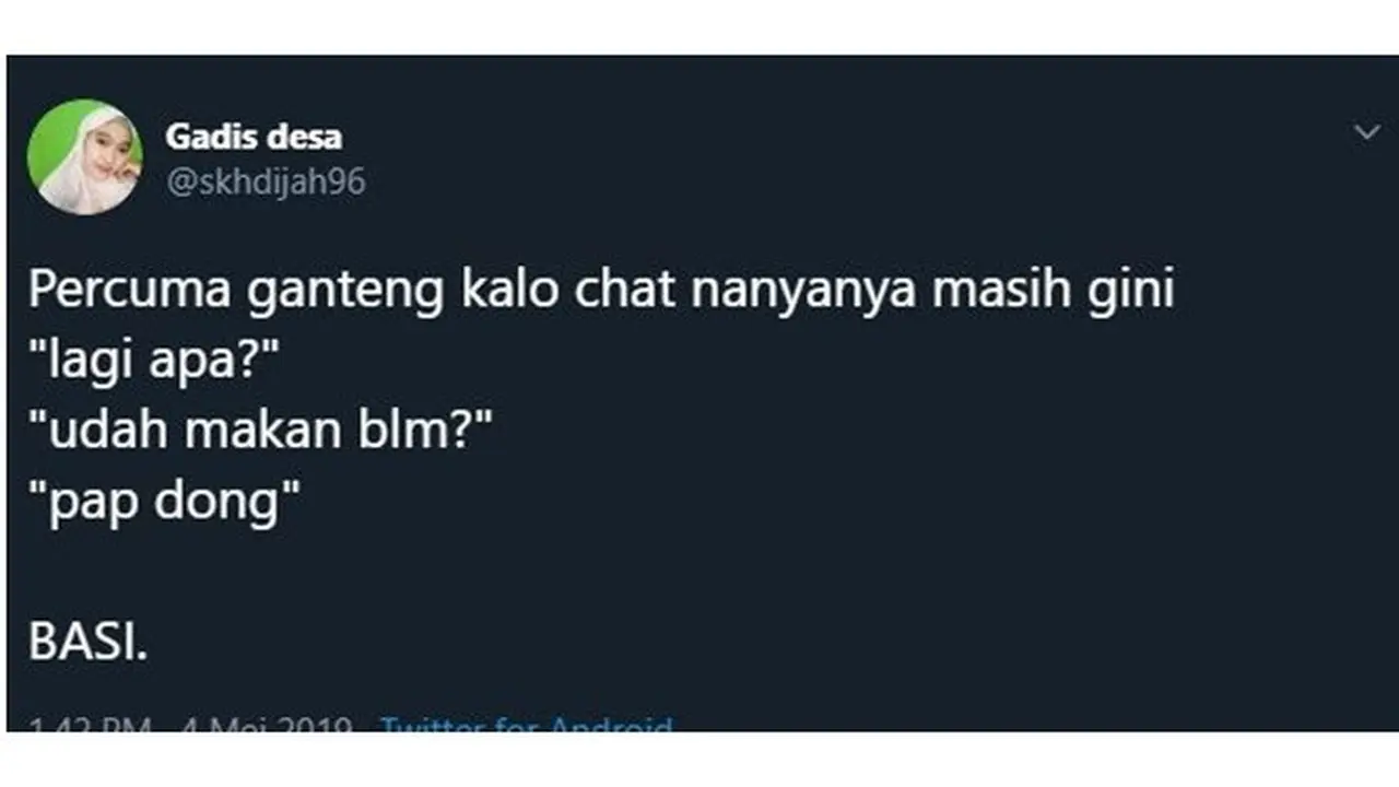 5 Cuitan Percuma Ganteng Ala Netizen Ini Bikin Senyum Geli
