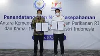 KKP menggandeng Kadin Indonesia guna meningkatkan investasi serta mendorong pertumbuhan usaha sektor kelautan dan perikanan berbasis ekonomi biru di Indonesia. (Dok KKP)