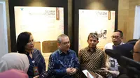 Plt Kepala Perpusnas E Aminudin Aziz saat gelar wicara 'Tokoh Pernaskahan Nusantara: Kerja Bersama Menuju Pengarusutamaan Naskah Nusantara', yang diselenggarakan secara hibrida pada Rabu (7/8/2024). (Liputan6.com/ Dok Ist)