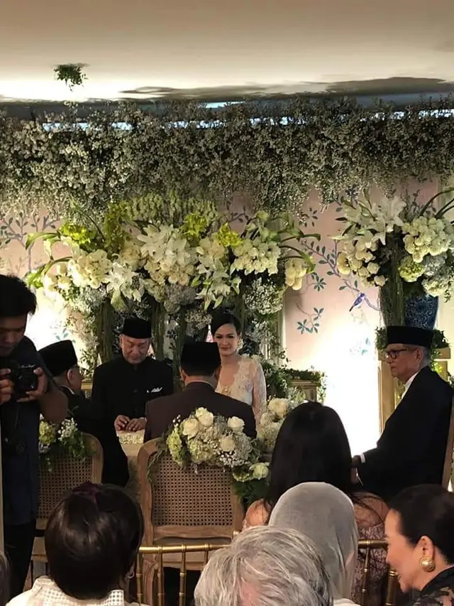 Suasana akad nikah Donna Harun dan Ad Hanafiah (ist)
