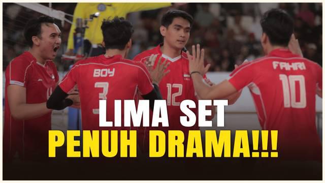 Berduel hingga lima set, Timnas Voli Indonesia meraih kemenangan 3-2 atas Filipina pada laga leg kedua SEA V League 2025.