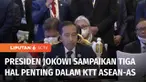 Presiden Jokowi menghadiri KTT ke-10, ASEAN-AS yang digelar di Phnom Penh, Ibu Kota Kamboja, Sabtu (12/11) waktu setempat. Jokowi menyampaikan tiga hal penting, salah satunya sebut ASEAN menginginkan kehadiran AS bawa energi positif dan perdamaian.