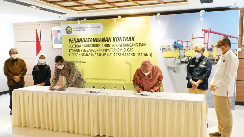 Kementerian ESDM Teken Kontrak Pipa Gas Bumi Cisem Tahap I