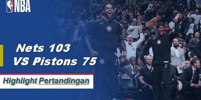 Cuplikan Hasil Pertandingan NBA : Nets 103 VS Pistons 75