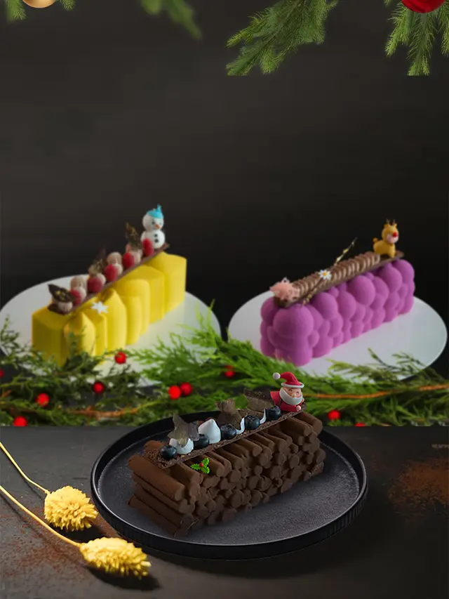 Mulia Christmas Log Cake