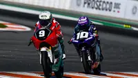 Veda Ega Pratama saat mengikuti seri terakhir JuniorGP 2025 di Sirkuit Ricardo Tormo, Valencia, Spanyol, 22-23 November. (Astra Honda Racing Team)