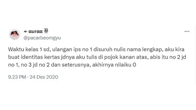 6 Cerita Netizen Jawab Soal Ulangan ketika Duduk di Bangku SD Ini Kocak