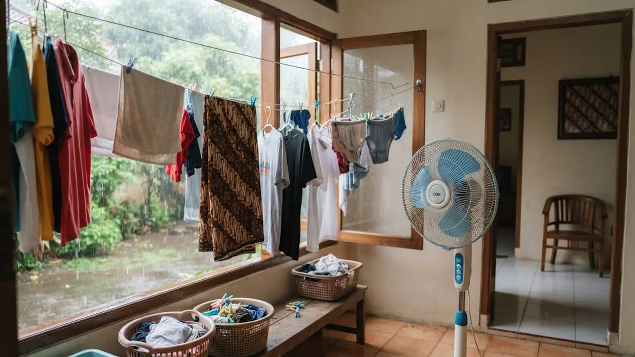 Cara Mencegah Pakaian Bau Apek Saat Musim Hujan