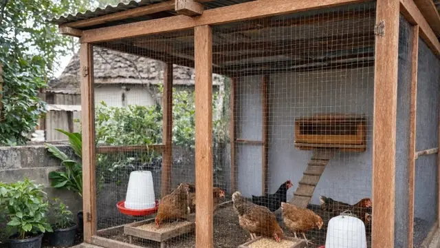 Desain Kandang Ayam di Pekarangan Sempit yang Tidak Bau dan Tetap Rapi (AI Generated)