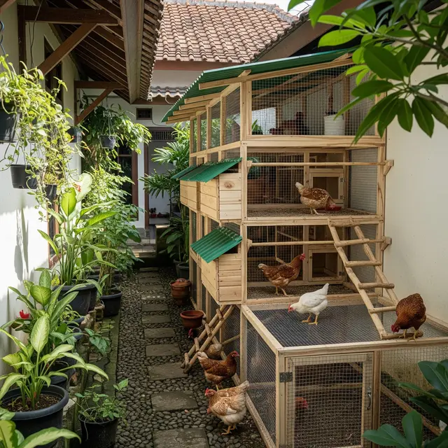 Model Kandang Ayam Kecil untuk Halaman Sempit