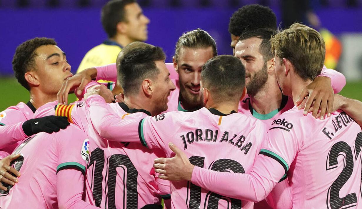 Kini Lionel Messi lah yang memegang rekor gol terbanyak untuk satu klub setelah mencetak gol ke-644 untuk Barcelona tadi malam. (Cesar Manso/Pool via AP)