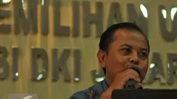 Sumarno menjelaskan, cuti selama masa kampanye dilakukan agar sang petahana tidak memanfaatkan fasilitas milik negara untuk keperluan kampanye, Jakarta, Jumat (16/9). (Liputan6.com/Gempur M Surya)