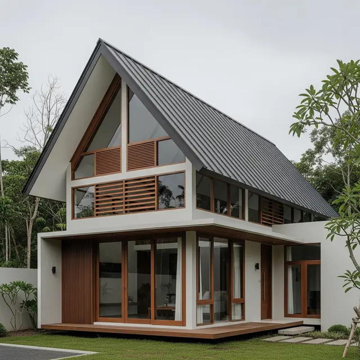 7 Model Rumah Sederhana Tapi Mewah dengan Atap Modern 2025 yang Cocok untuk Tinggal di Desa