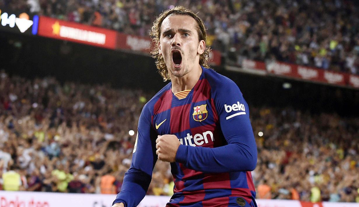 4. Antoine Griezmann (Barcelona) - Penyerang asal Prancis ini merupakan pemain yang sudah malang melintang bersama klub Liga Spanyol. Selama bermain di La Liga, juru gedor milik Barca ini telah mengoleksi 143 gol dari 360 pertandingan. (AFP/Josep Lago)