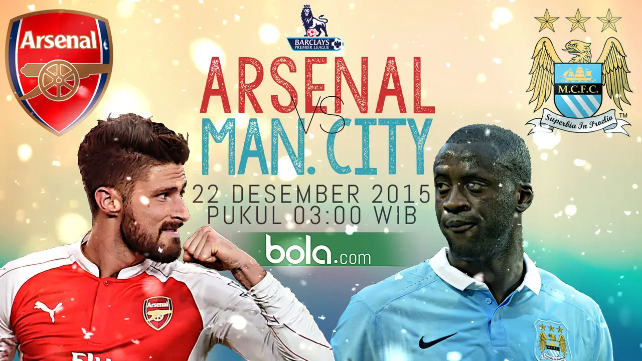 Arsenal vs Manchester City (Bola.com/Samsul Hadi)