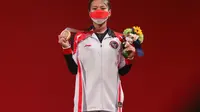 Windi Cantika Aisah saat beraksi di Olimpiade Tokyo 2020 (NOC Indonesia)